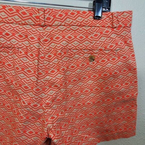 Banana Republic Aztec Geometric Print Womens Orange Shorts Casual Summer Size 8 - Picture 3 of 8